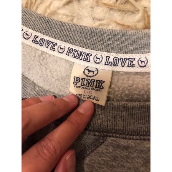 Grey Victoria’s Secret pink sweatshirt - Picture 3 of 4